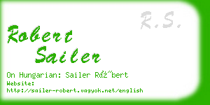 robert sailer business card